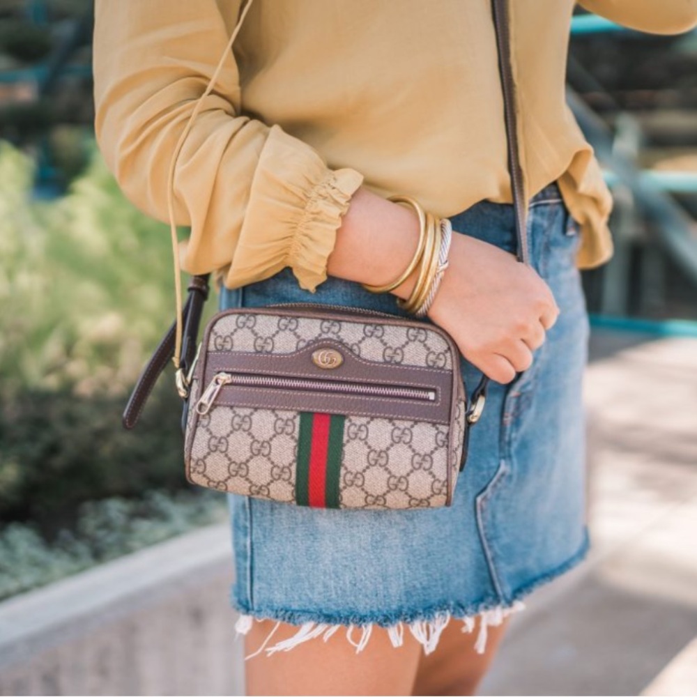 Gucci authentic Ophedia mini crossbody bag supreme monogram coated canvas
